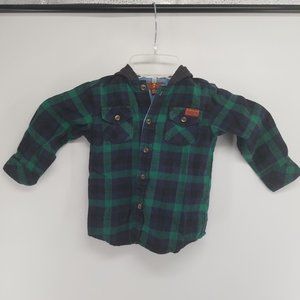 7 for all man kind boys flannel hoodie size 18M
